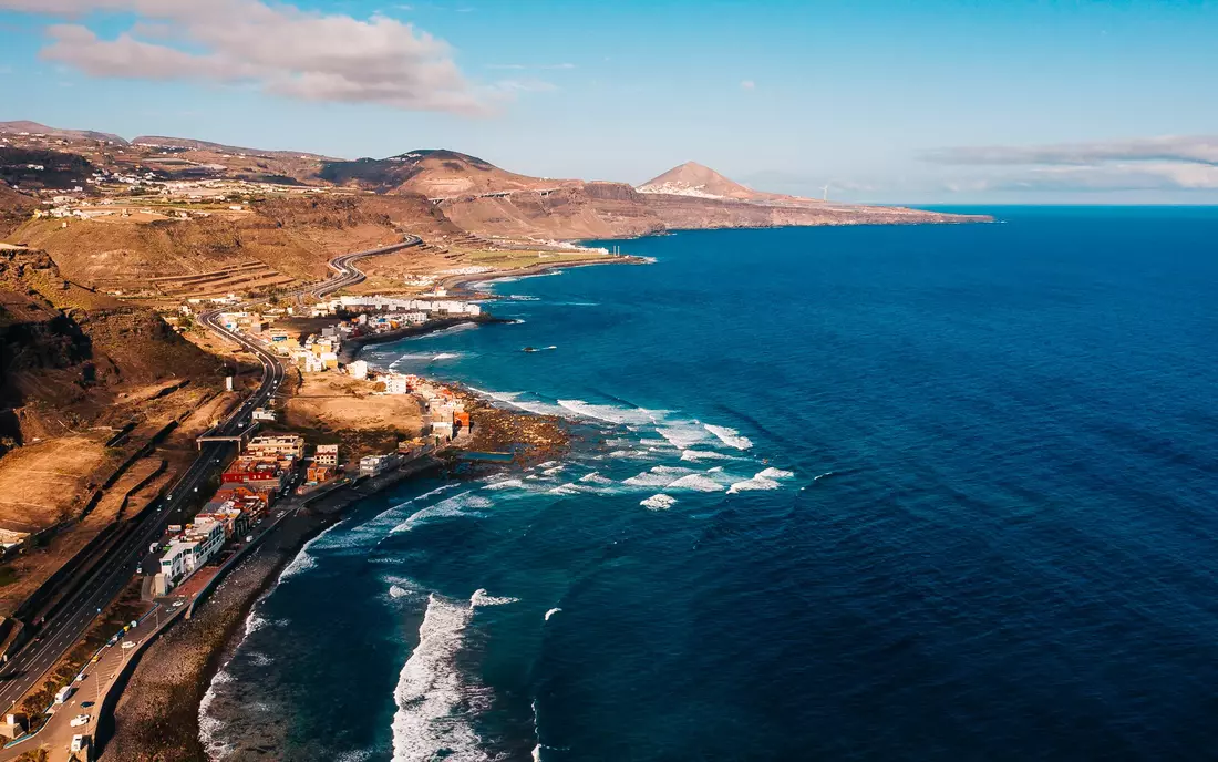 Las Palmas auf Gran Canaria von oben