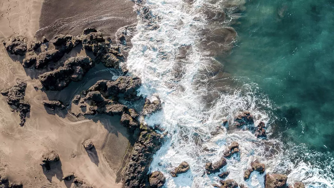 Portugal Landschaft Meer Drohnenbild Vogelperspektive