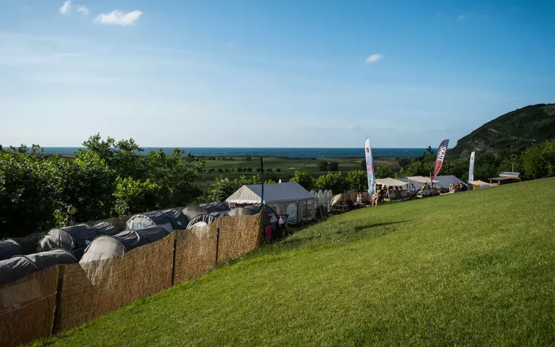 tents at surf camp zarautz