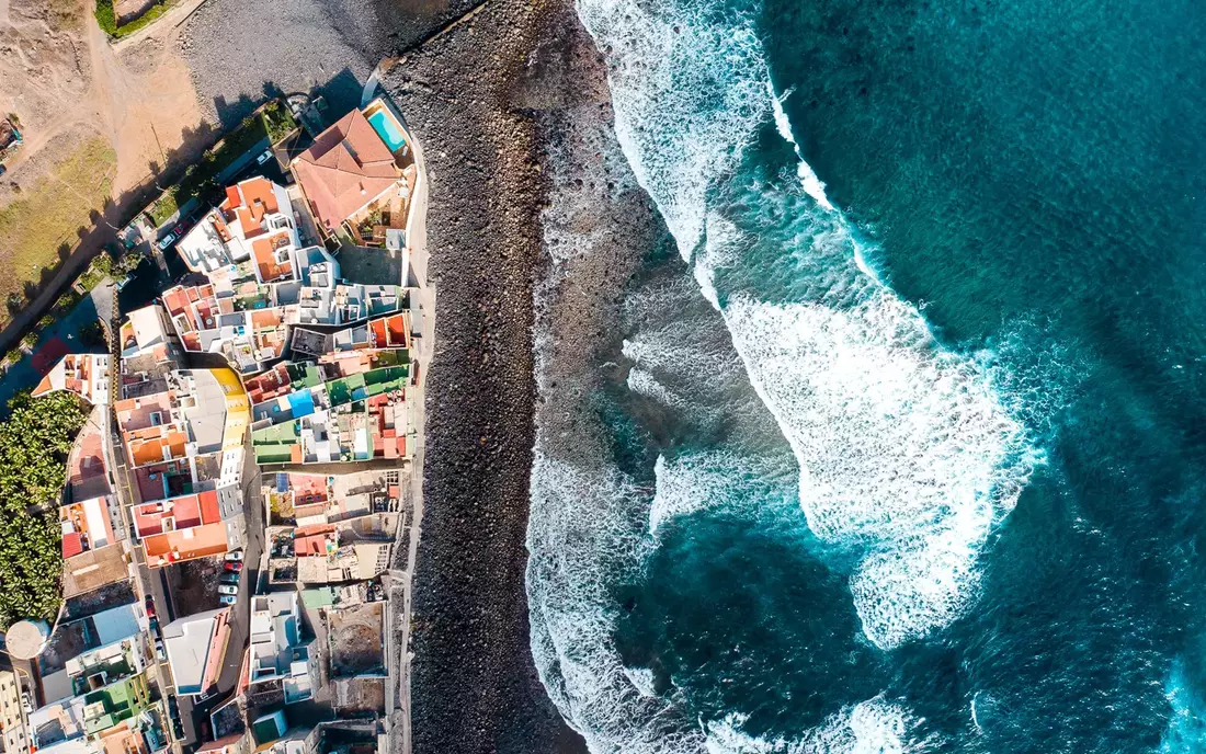 Las Palmas auf Gran Canaria von oben