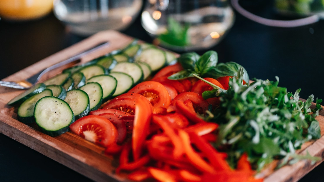 Healthy and very tasty vegetable platter
