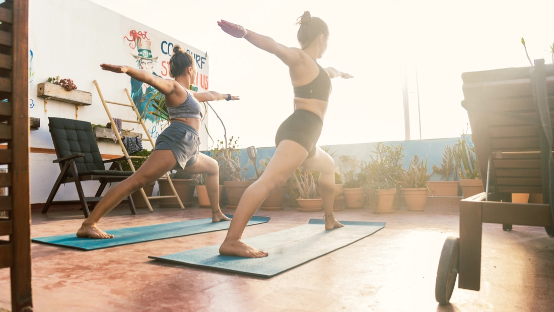 Yoga is most fun when the sun is rising or setting