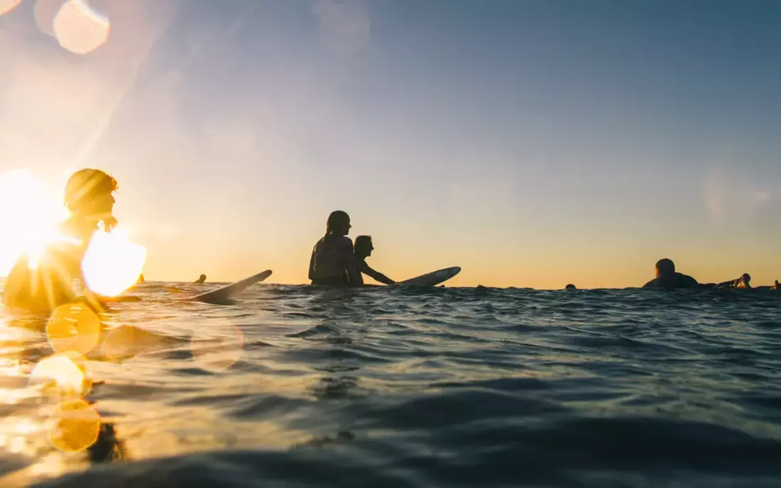 One last sunset surf session