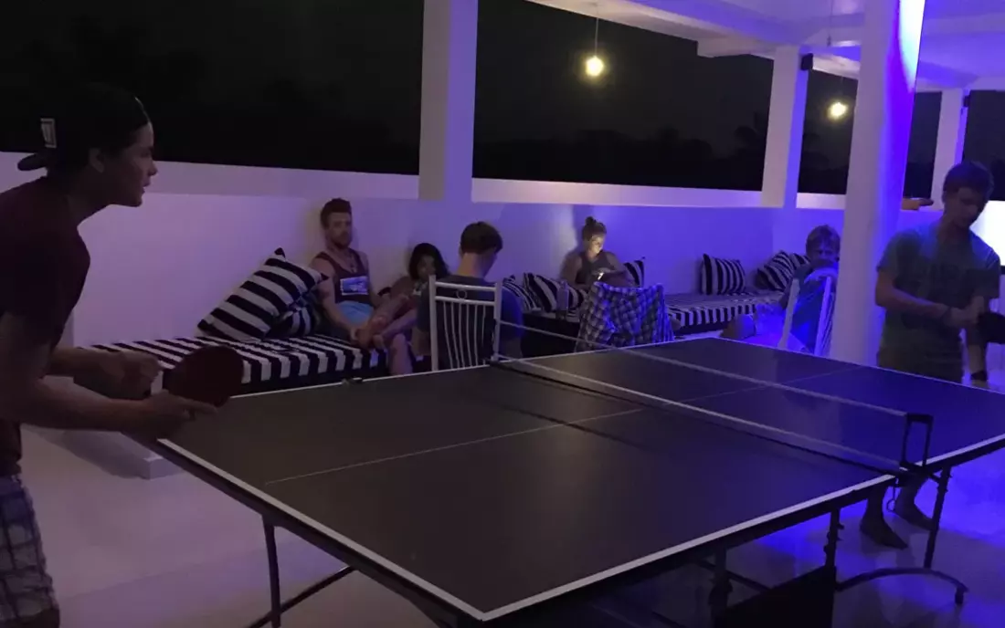 Table tennis or chilling on the roof terrace