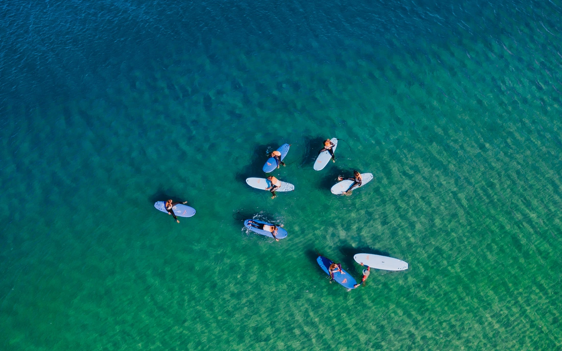 paddling out in suitable conditions