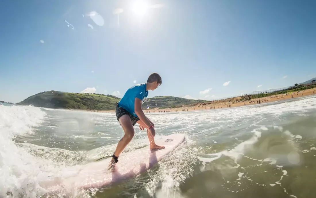 surfing in zarautz