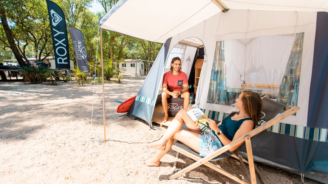 surfcamp moliets komfortzelt