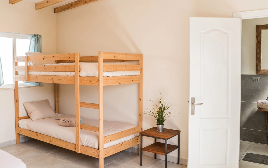 Comfortable single and bunk beds