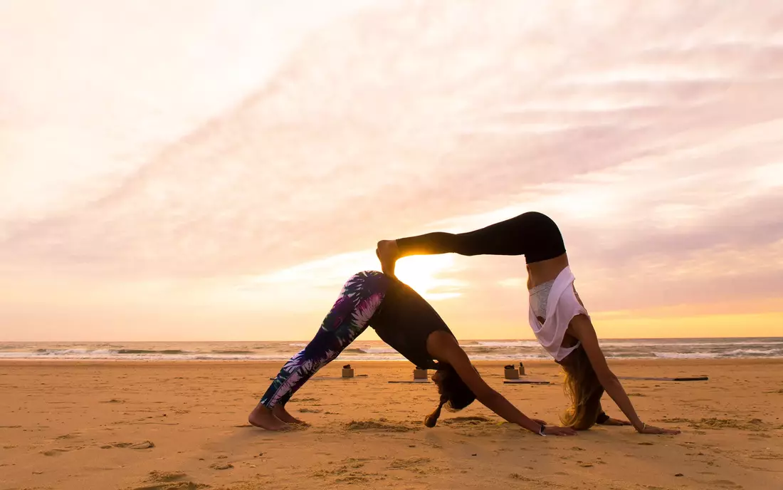 yoga at the beach