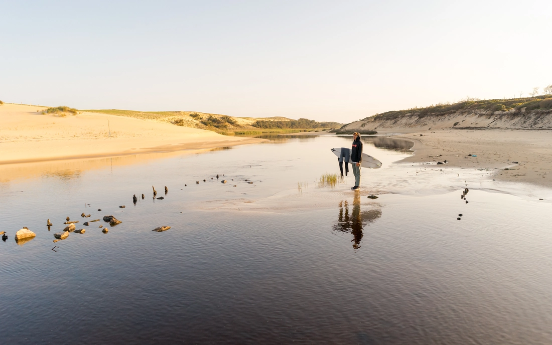 Auf dem Weg zum weltberühmten Strand von Moliets