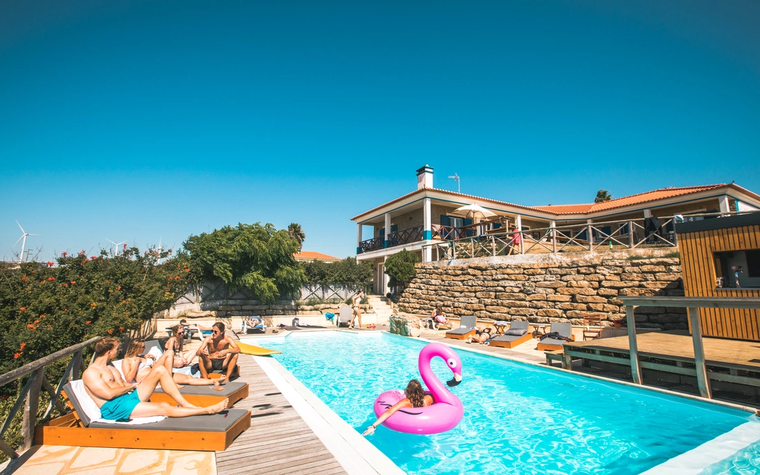 Relax together at the pool