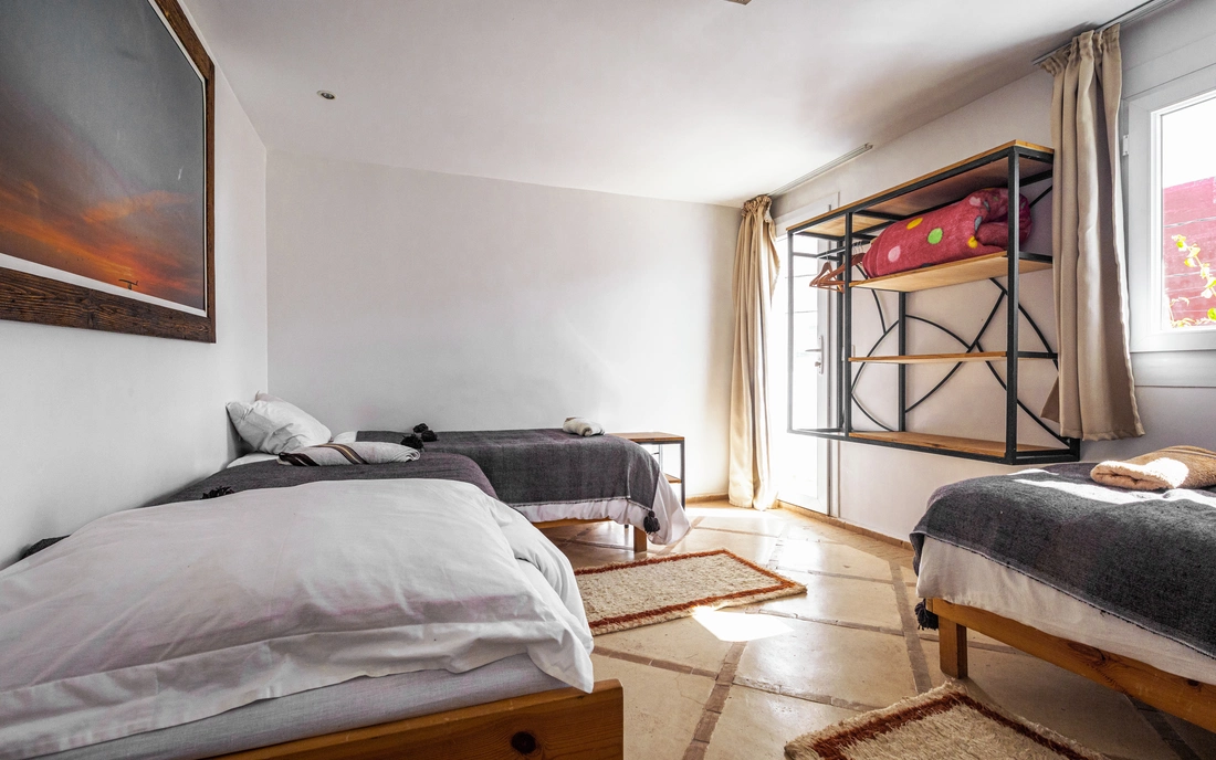 The cozy 3-bed rooms morocco pure surf camps