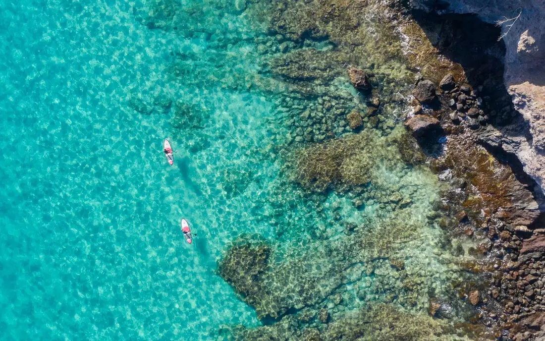 crystal clear water on fuerteventura