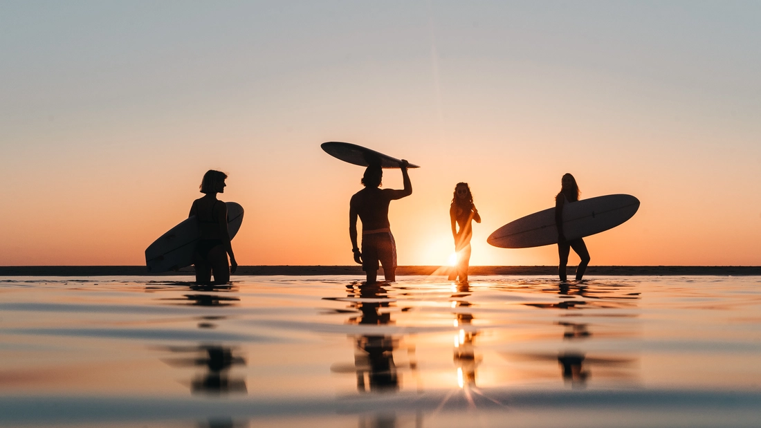 Surfen lernen Frankreich Moliets Plage Lagune