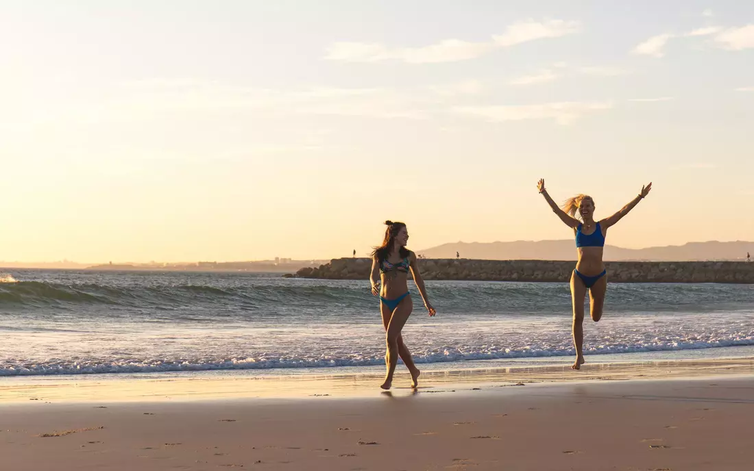 Walk along the beautiful beach