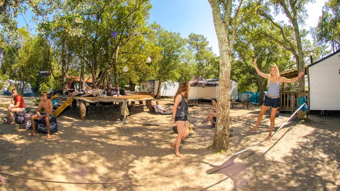 Pure Surfcamp Moliets Programm Slackline