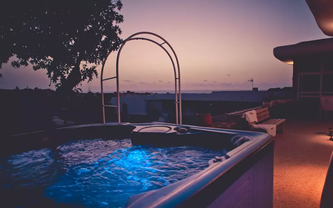 jacuzzi at the surf villa fuerte 