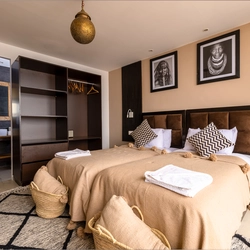 double room in sea view surf camp morocco