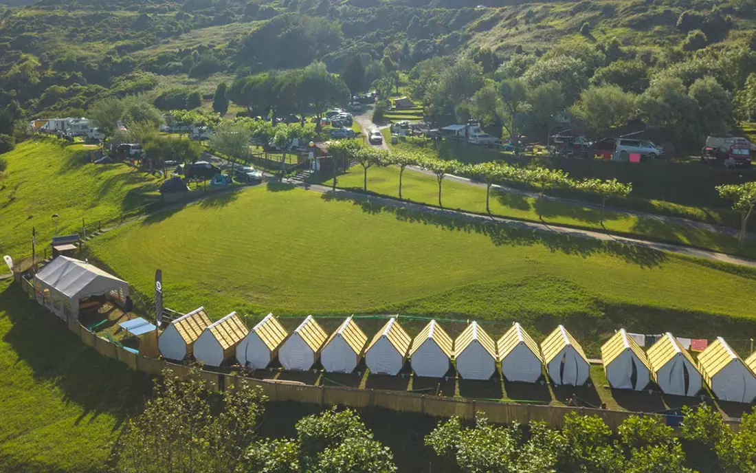 sheddies at surf camp zarautz from above