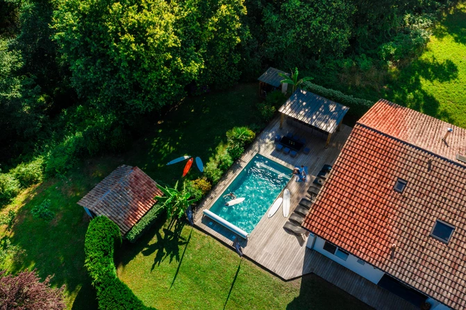 Surfcamp Frankreich Hossegor Villa mit Pool