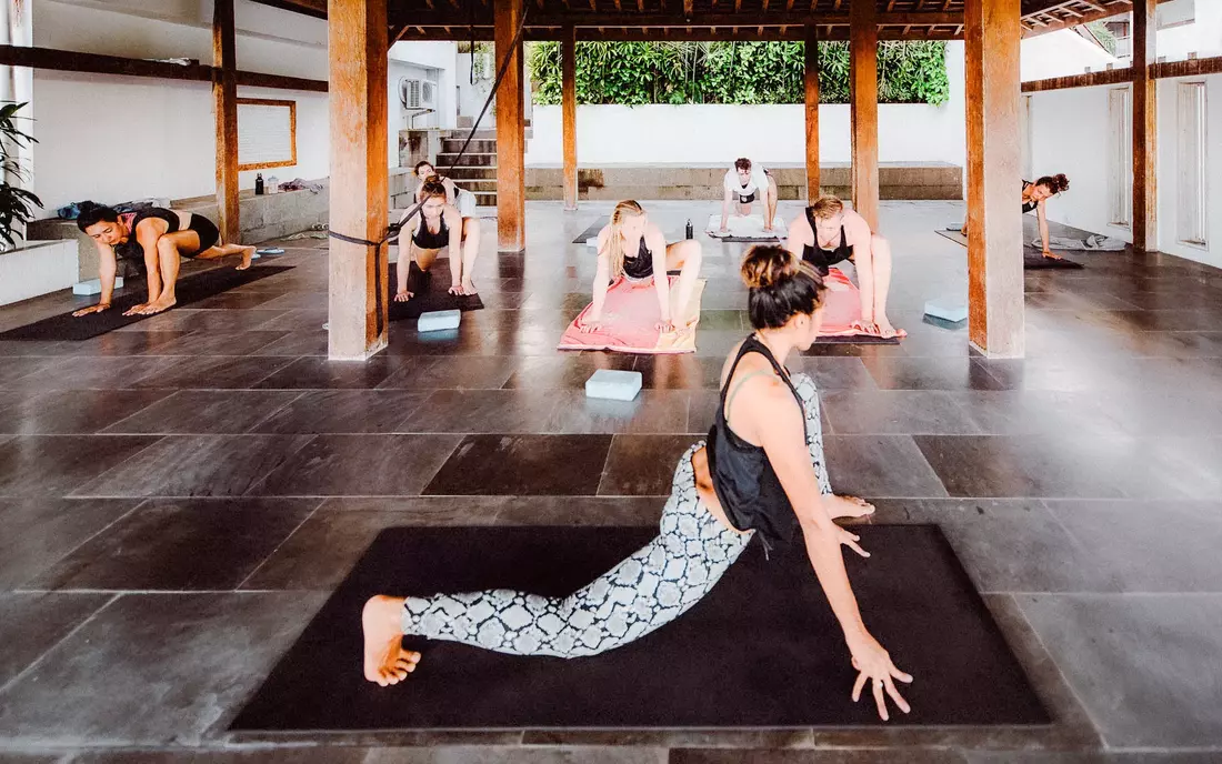 Daily yoga in our own shala