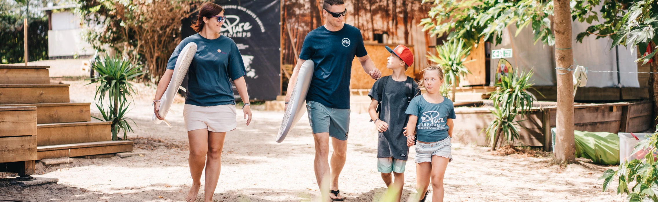 Familienurlaub Frankreich Surfen lernen Kinder Moliets Plage