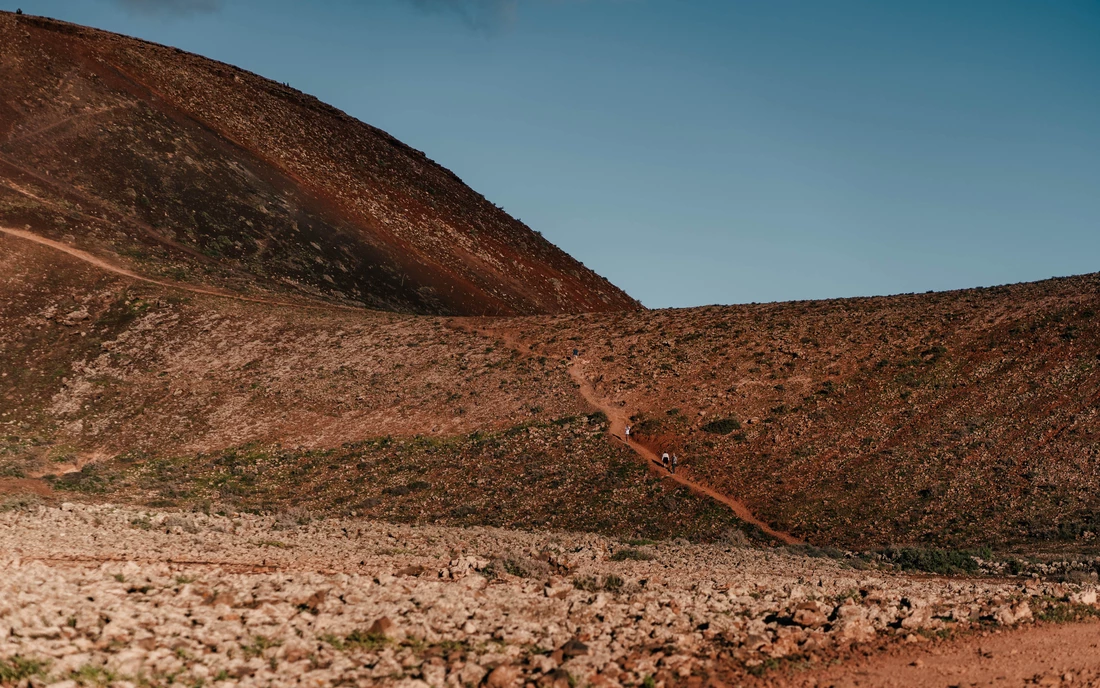 Hike on the volcano behind the house.