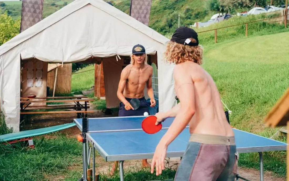 table tennis at surf camp zarautz