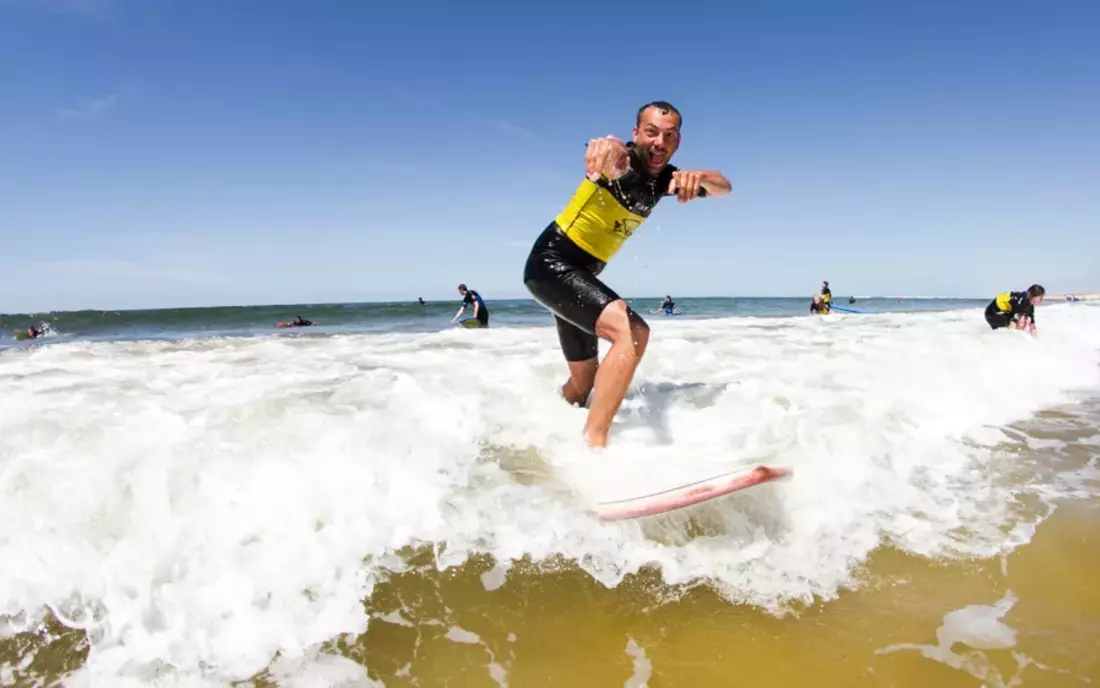 The whole family can learn to surf with us