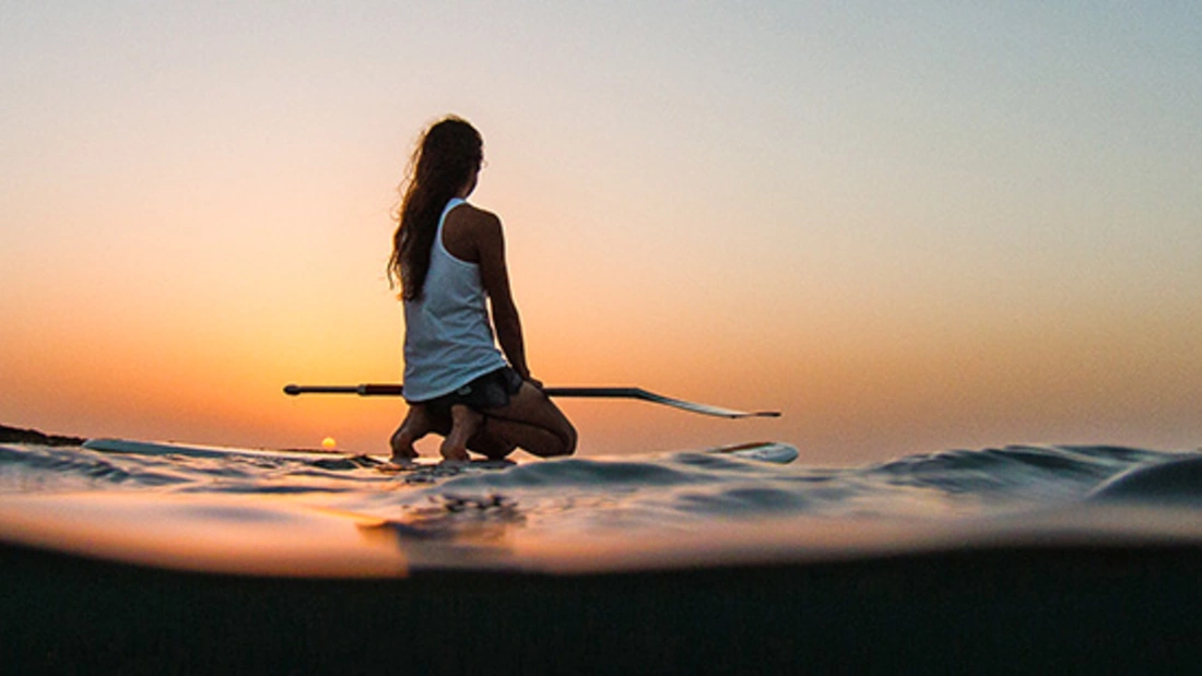 Mit dem SUP in den Sonnenuntergang 