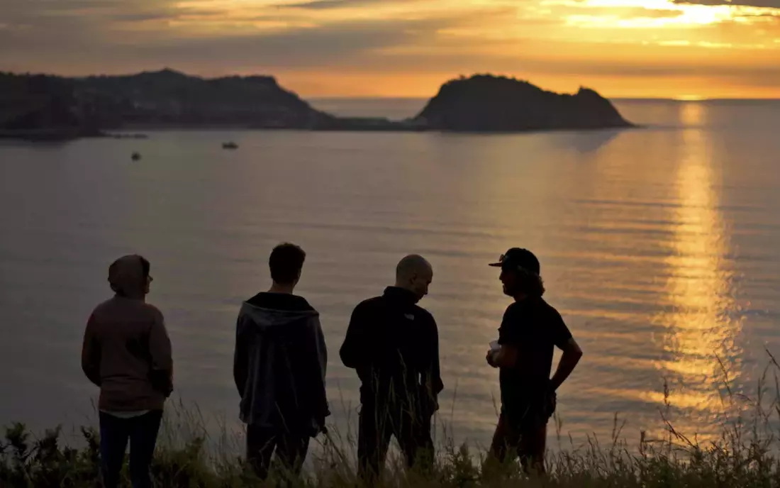 sunset at surf camp zarautz