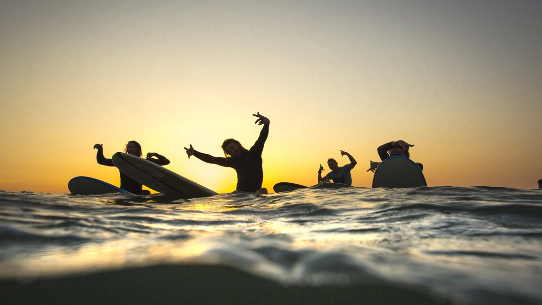 The Pure Crew at Sunset Surf