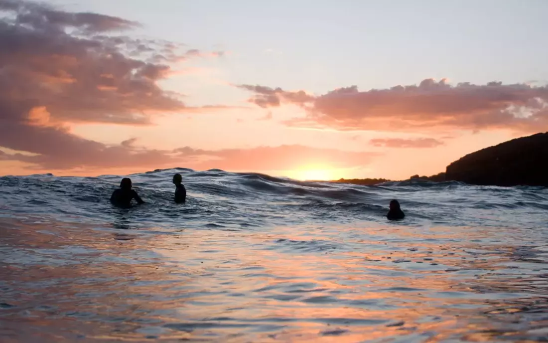 sunset surf in the algarve