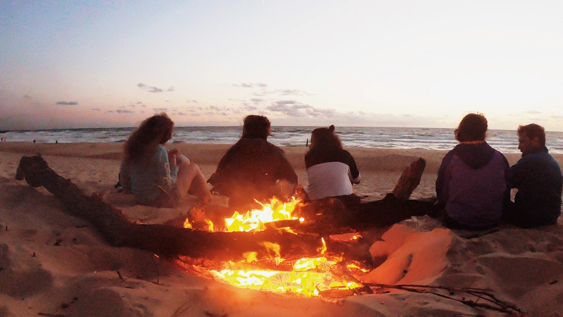 Lagerfeuer am Strand 