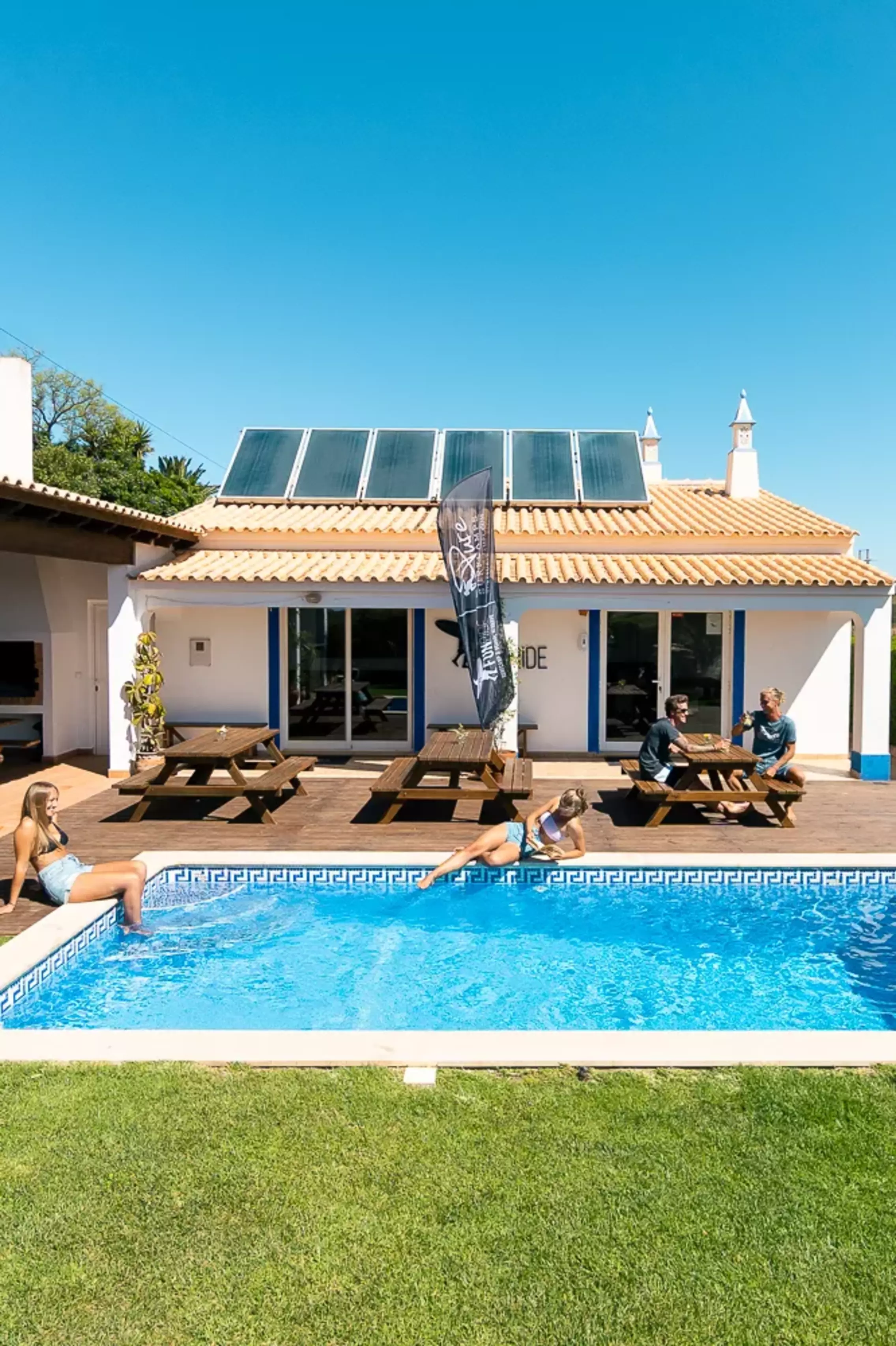 surf camp algarve house with pool