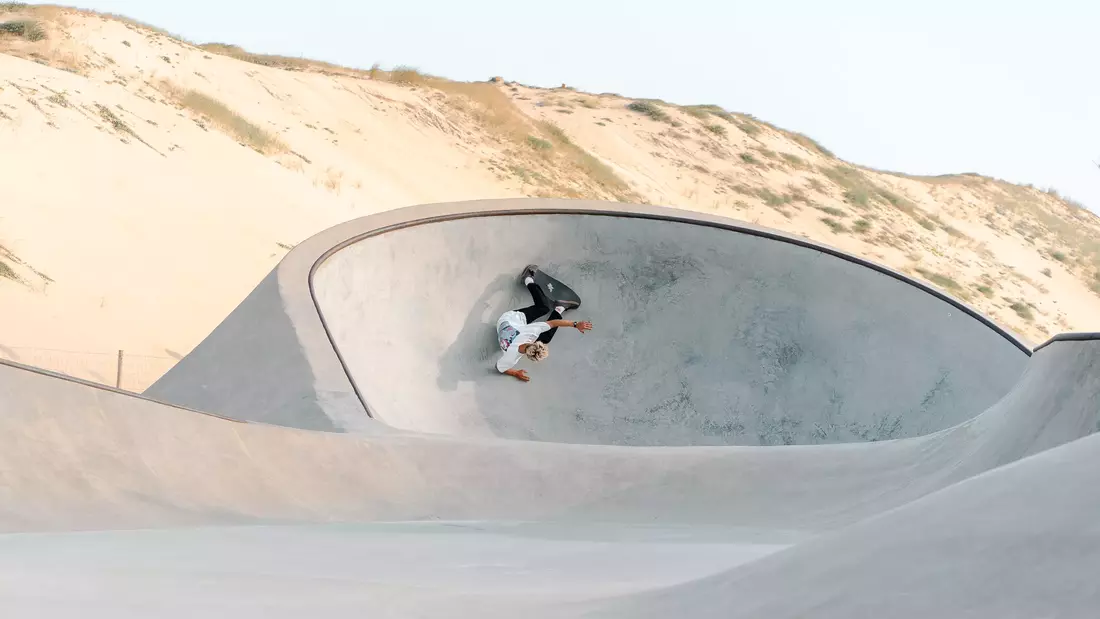 Skate Park hinter der Düne in Frankreich