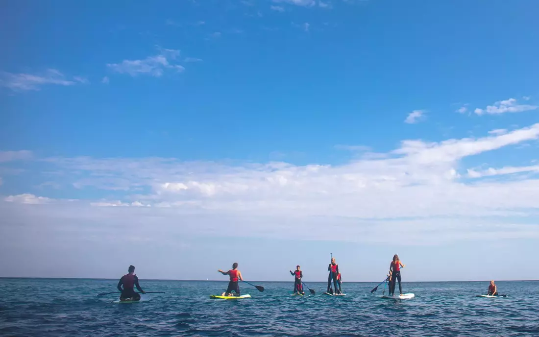 Explore the coast on a SUP on flat days