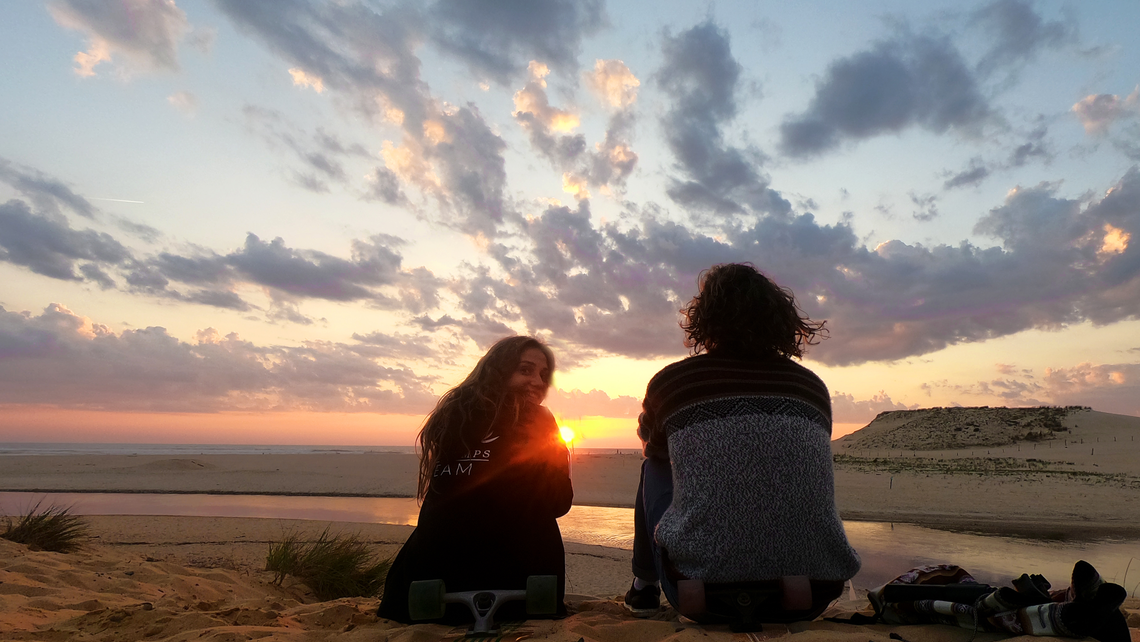 Sonnenuntergang Tino und Becca