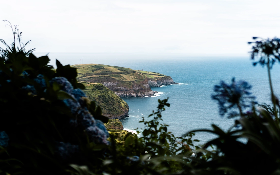 view from the green towards the sea