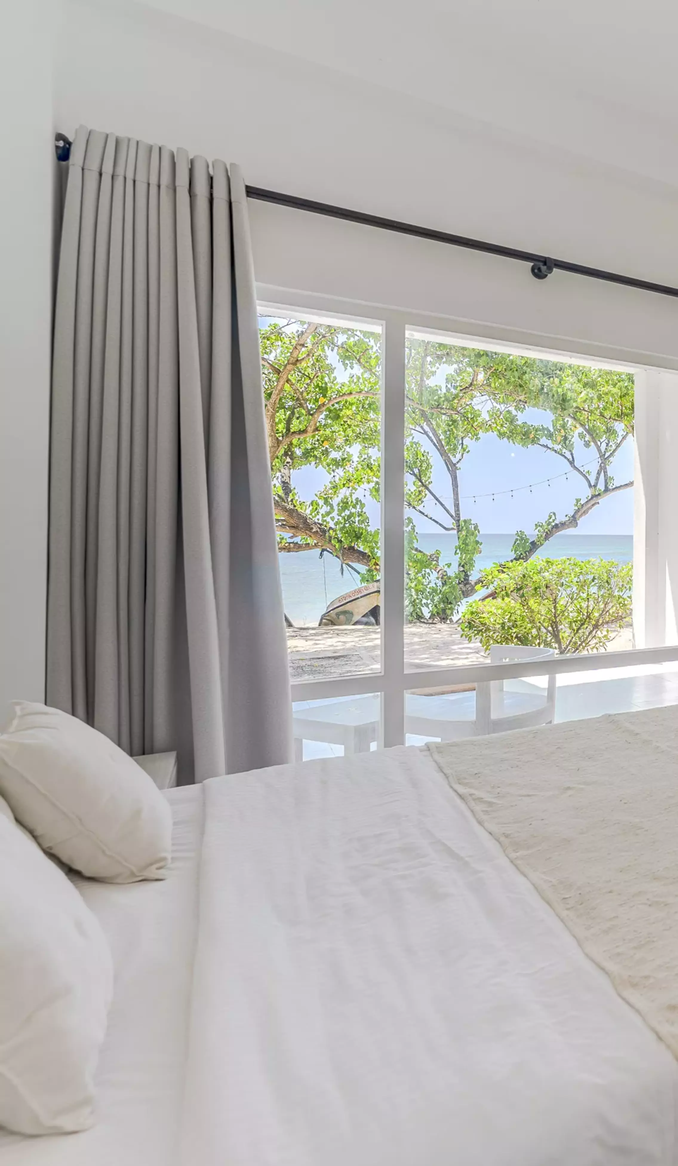 doppelzimmer mit direkt strand und meerblick