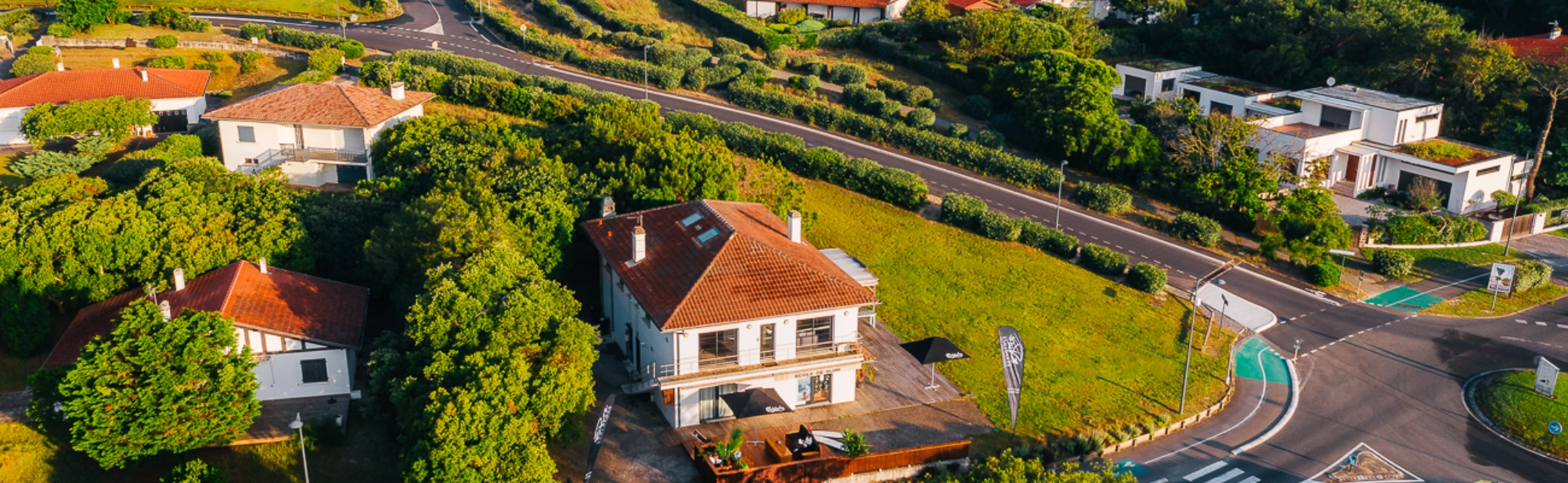 Surfcamp Seignosse Haus von oben