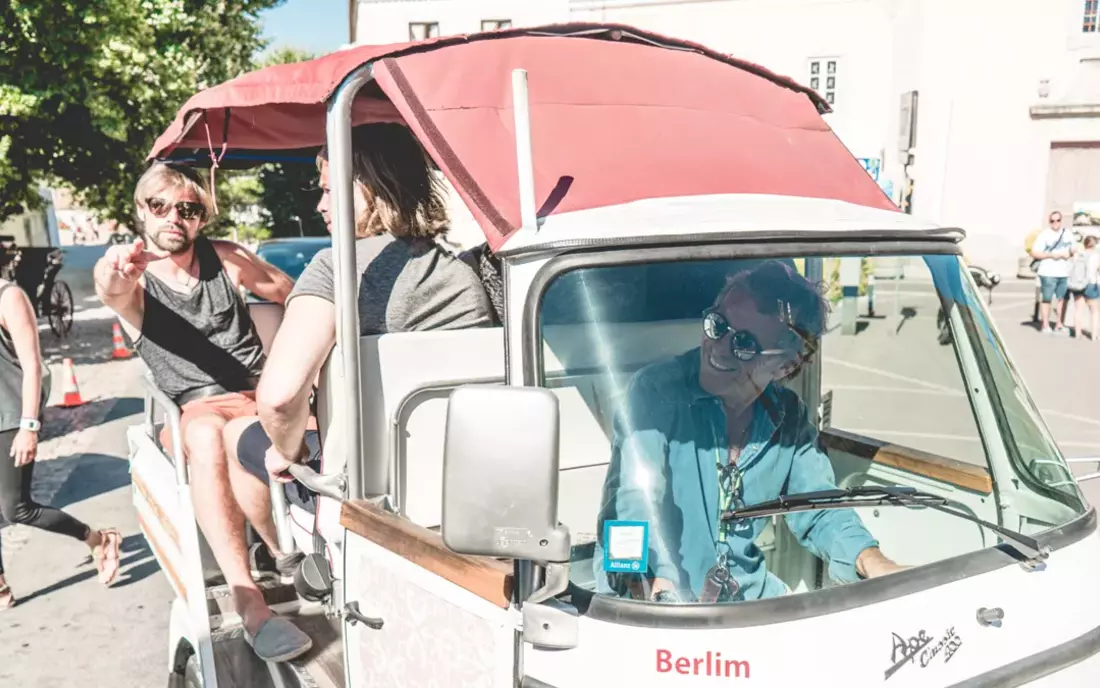 Tuk Tuk driving in Portugal