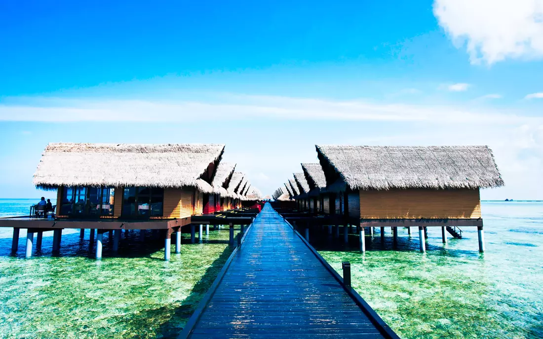 Surf resort maldives in the water