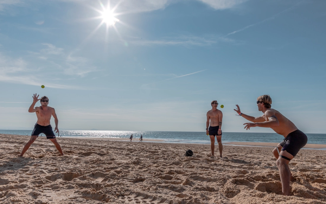 Cross training on the beach at Sunset SUrflodge Ericeira