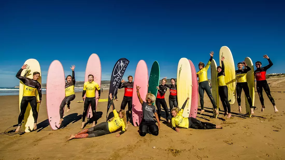 The surf group after a successful surf session