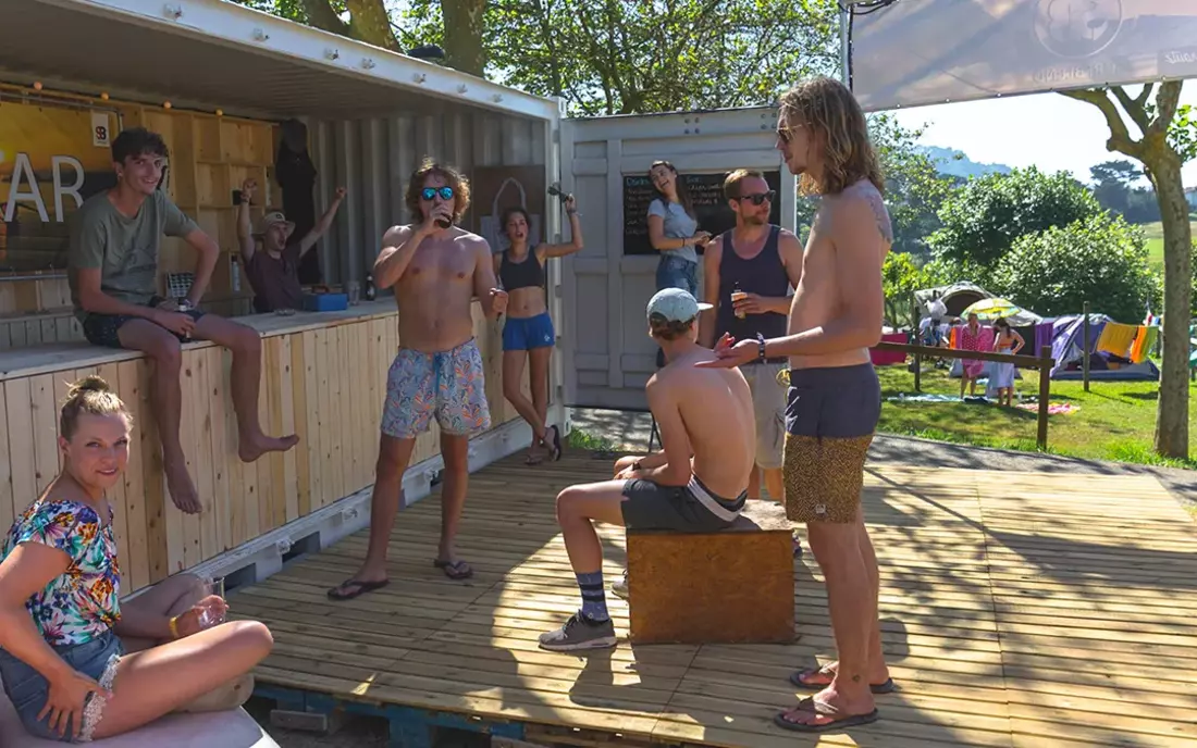 common area in surf camp zarautz