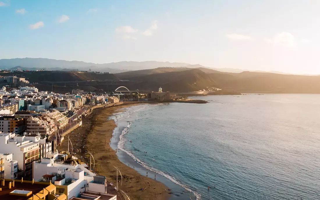 Las Palmas auf Gran Canaria von oben