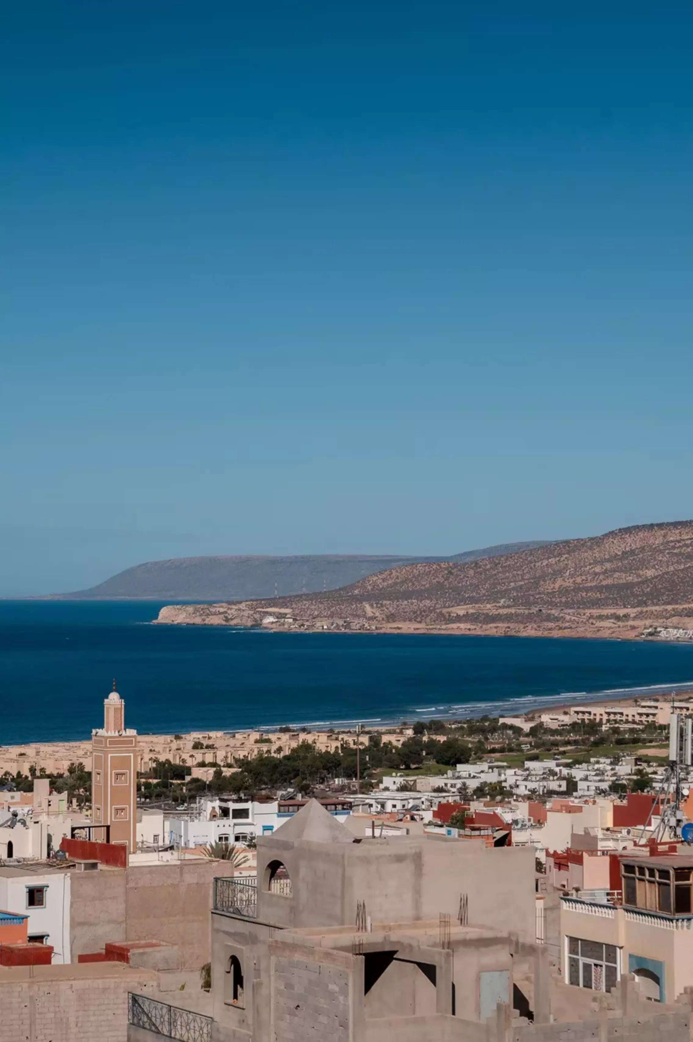 Boutique Surfcamp Marokko Tamraght Ausblick Meerblick