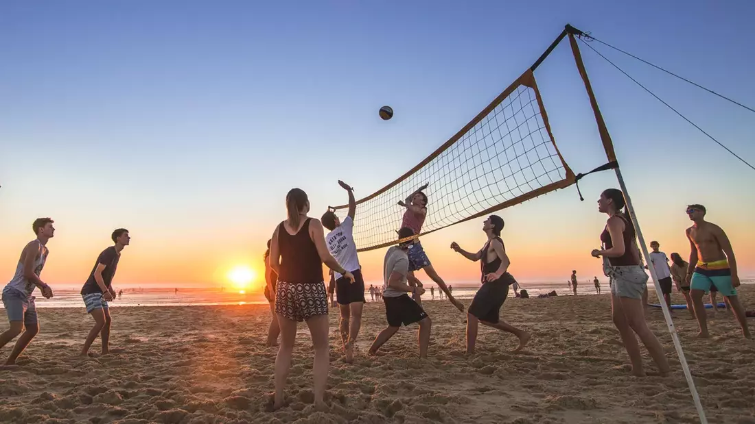 Beachvolleyballturnier am Strand