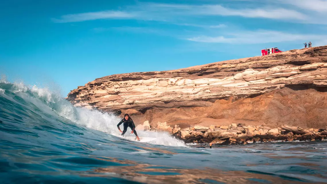 hohe Wellenausbeute in Fuerteventura